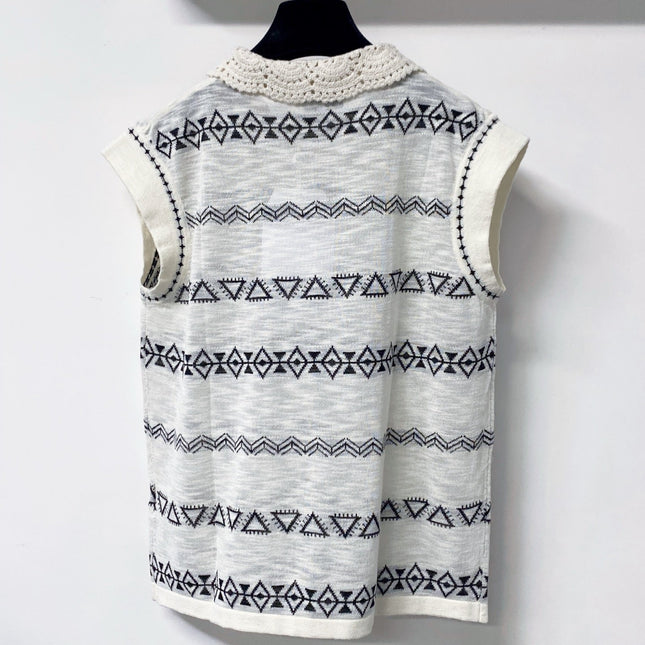 CHANEL 26S LACE-TRIM TANK TOP 1468