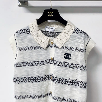CHANEL 26S LACE-TRIM TANK TOP 1468