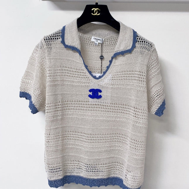 CHANEL 26S SHORT-SLEEVE KNIT TOP 1464