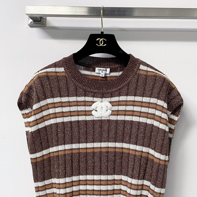CHANEL 26S SLEEVELESS KNIT TOP 1396