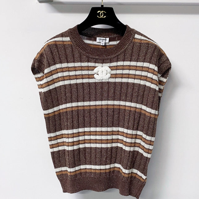 CHANEL 26S SLEEVELESS KNIT TOP 1396