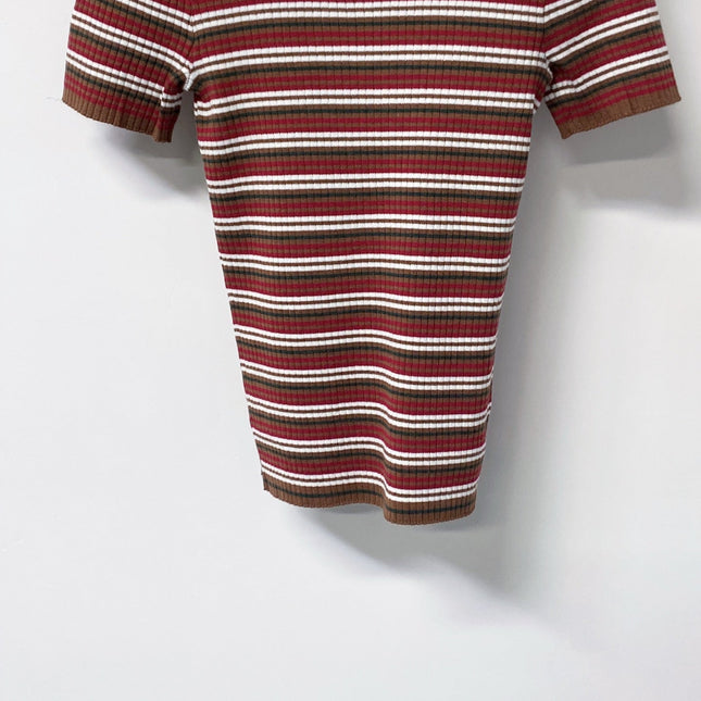 PRADA 26S SHORT-SLEEVE KNIT SWEATER STYLE 955