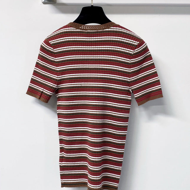 PRADA 26S SHORT-SLEEVE KNIT SWEATER STYLE 955
