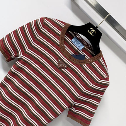 PRADA 26S SHORT-SLEEVE KNIT SWEATER STYLE 955