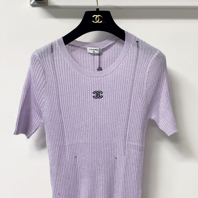 CHANEL 26S SHORT-SLEEVE KNIT TOP 1305