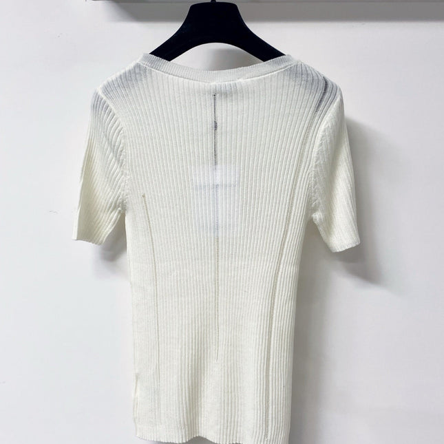 CHANEL 26S SHORT-SLEEVE KNIT TOP 1304