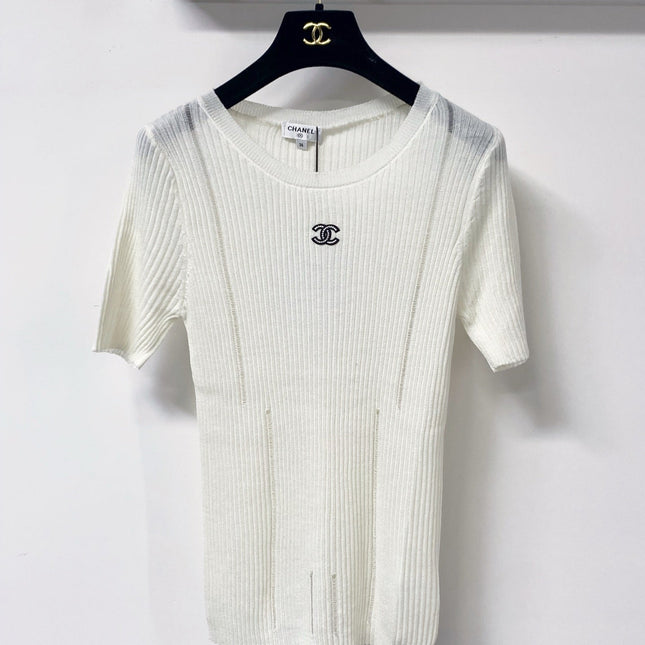 CHANEL 26S SHORT-SLEEVE KNIT TOP 1304