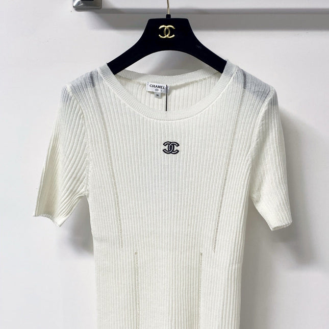 CHANEL 26S SHORT-SLEEVE KNIT TOP 1304