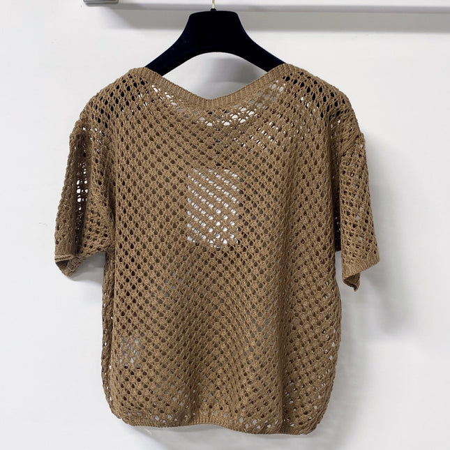 CHANEL 26S SHORT-SLEEVE KNIT TOP 1307