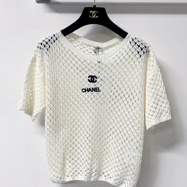 CHANEL 26S SHORT-SLEEVE KNIT TOP 1306