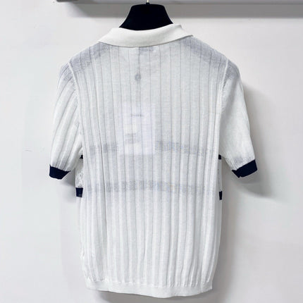 CHANEL 26S SHORT-SLEEVE KNIT POLO 1308