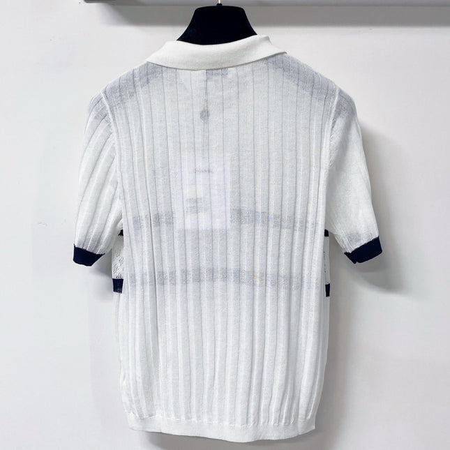 CHANEL 26S SHORT-SLEEVE KNIT POLO 1308