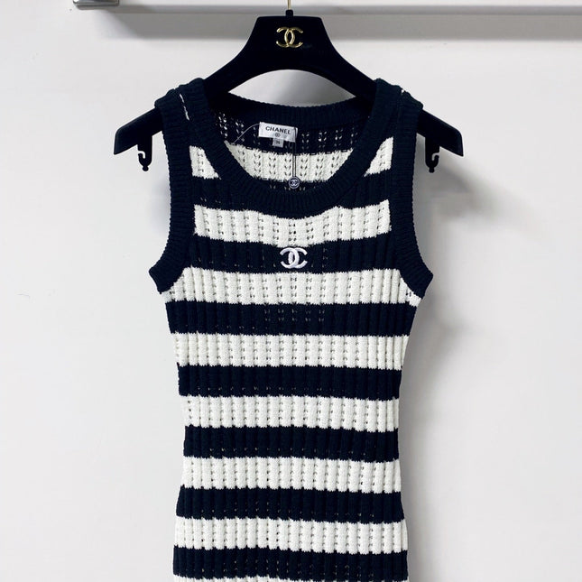 CHANEL 26S STRIPED KNIT DRESS 1297