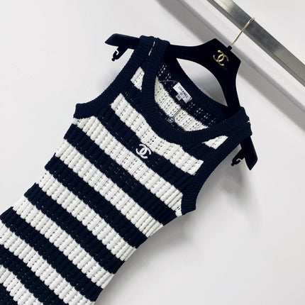 CHANEL 26S STRIPED KNIT DRESS 1297