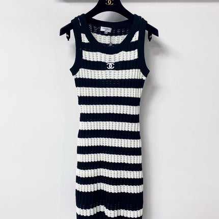 CHANEL 26S STRIPED KNIT DRESS 1297