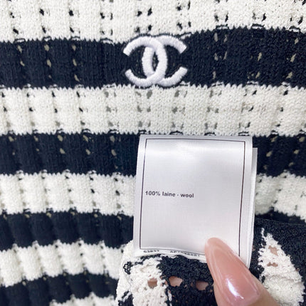 CHANEL 26S STRIPED KNIT TANK 1296