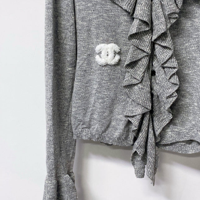 CHANEL 26S RUFFLE KNIT CARDIGAN 1309