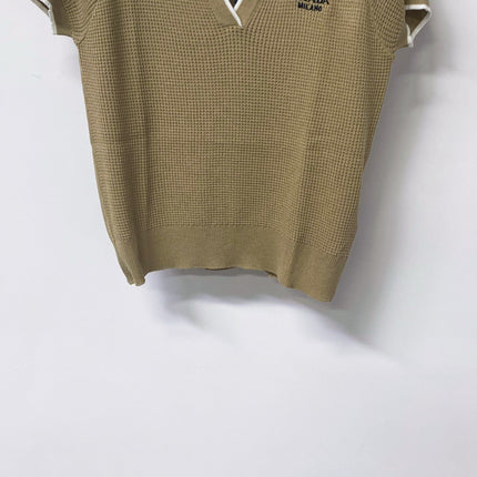 PRADA 26S SHORT-SLEEVE KNIT TOP STYLE 947