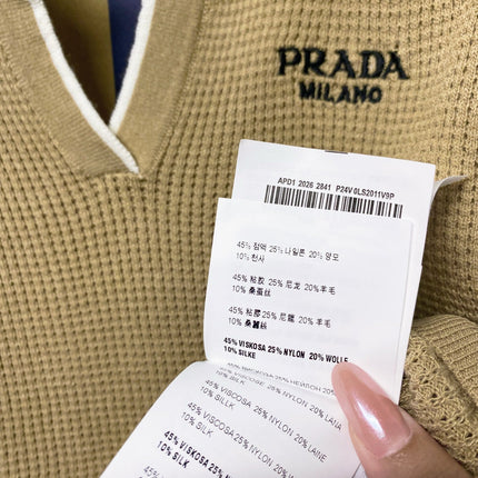 PRADA 26S SHORT-SLEEVE KNIT TOP STYLE 947