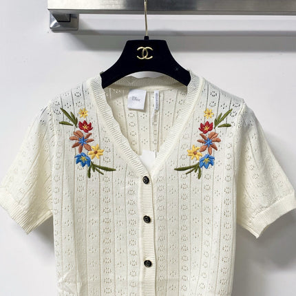 DIOR 26S SHORT-SLEEVE KNIT CARDIGAN 1299