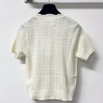 DIOR 26S SHORT-SLEEVE KNIT CARDIGAN 1299