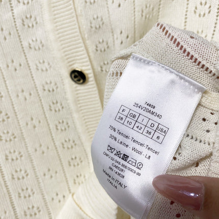 DIOR 26S SHORT-SLEEVE KNIT CARDIGAN 1299
