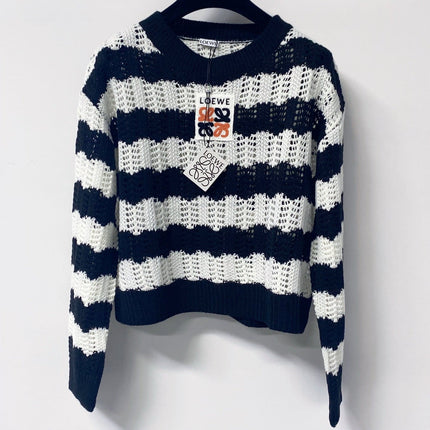 LOEWE 26S OPEN-KNIT STRIPED SWEATER 571