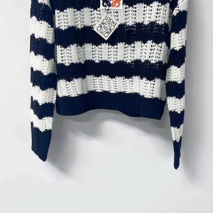 LOEWE 26S OPEN-KNIT STRIPED SWEATER 571