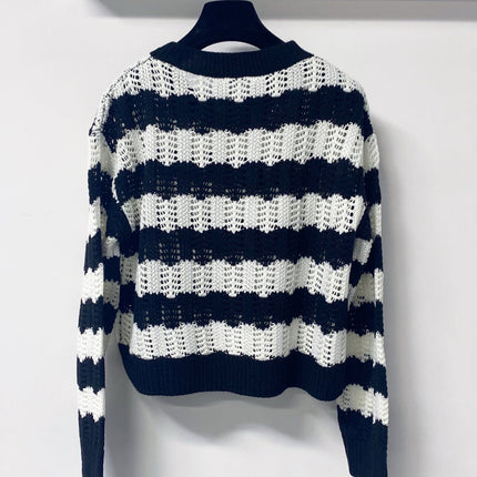 LOEWE 26S OPEN-KNIT STRIPED SWEATER 571