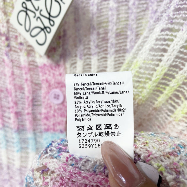 LOEWE 26S PASTEL OPEN-KNIT CARDIGAN 568