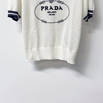 PRADA 26S SHORT-SLEEVE KNIT TOP 1176