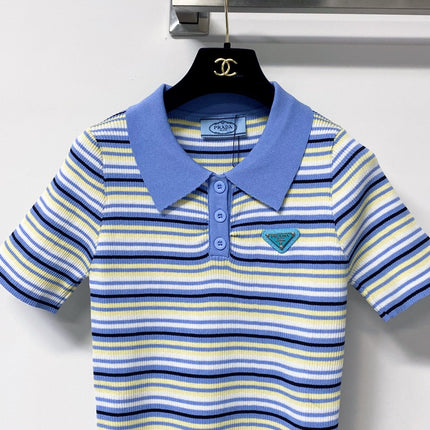 PRADA 26S SHORT-SLEEVE KNIT POLO 1154