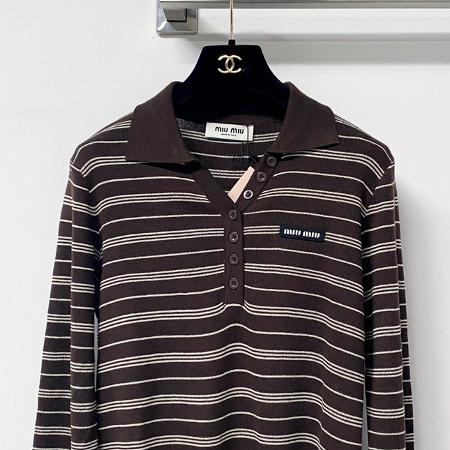 MIUMIU 26S KNIT POLO SWEATER 1465