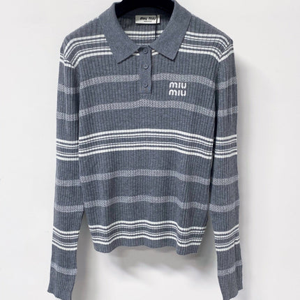 MIUMIU 26S KNIT POLO SWEATER 1469