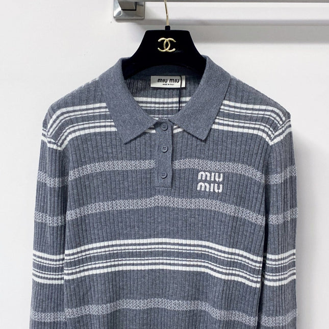MIUMIU 26S KNIT POLO SWEATER 1469