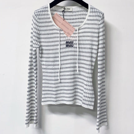 MIUMIU 26S LONG-SLEEVE KNIT TOP 1439