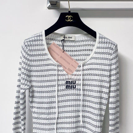 MIUMIU 26S LONG-SLEEVE KNIT TOP 1439