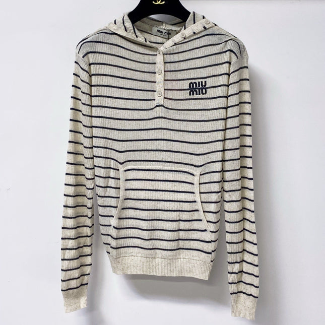 MIUMIU 26S KNIT HOODIE 1321