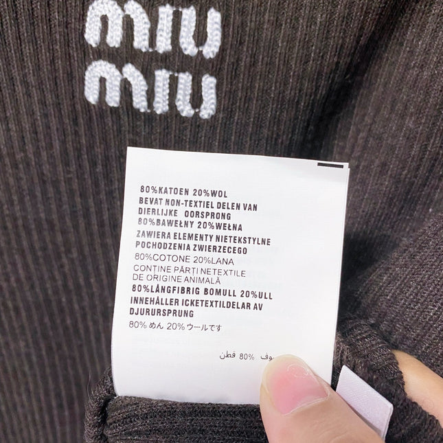 MIUMIU 26S SCOOP-NECK KNIT TOP 1324