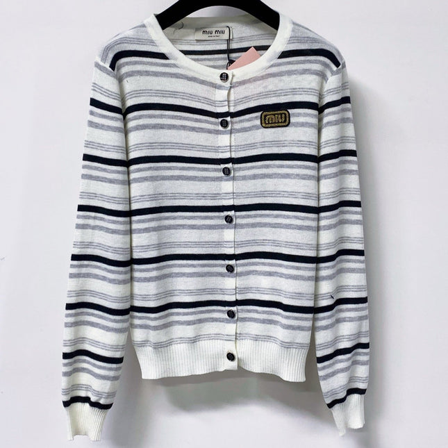 MIUMIU 26S CREWNECK KNIT CARDIGAN 1306