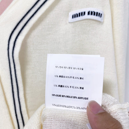 MIUMIU 26S V-NECK KNIT SWEATER 1303