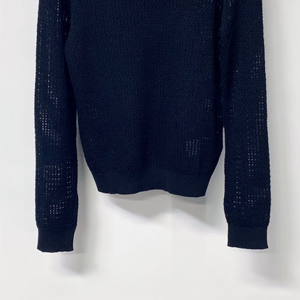 RALPH LAUREN 26S CREW-NECK OPENWORK KNIT SWEATER 761