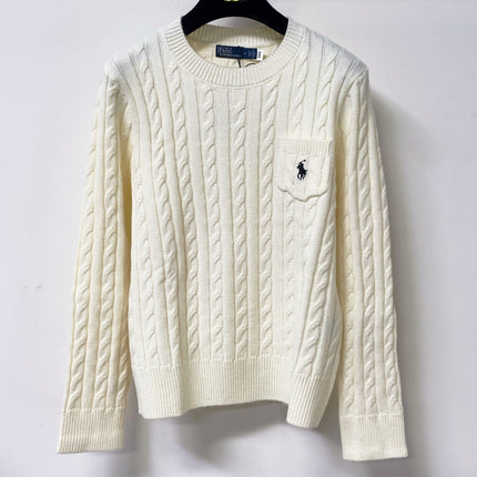 RALPH LAUREN 26S CREW-NECK CABLE-KNIT SWEATER 724