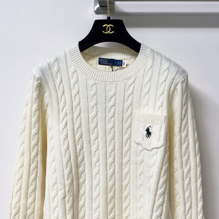 RALPH LAUREN 26S CREW-NECK CABLE-KNIT SWEATER 724