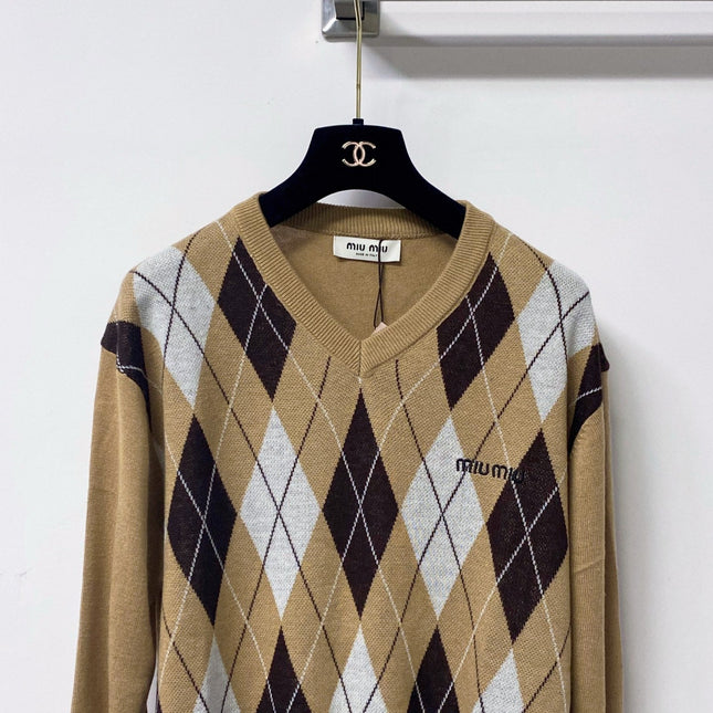MIUMIU 26S V-NECK SWEATER 1589