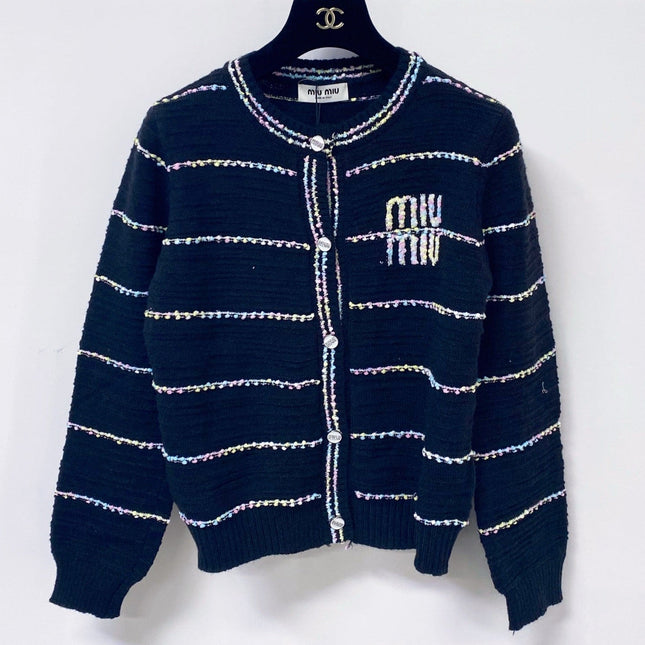 MIUMIU 26S CREWNECK KNIT CARDIGAN 1585