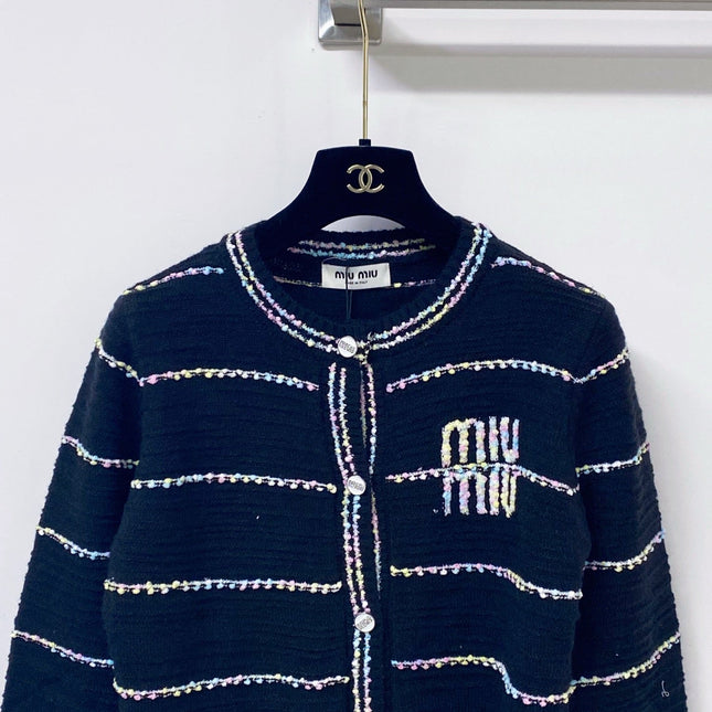 MIUMIU 26S CREWNECK KNIT CARDIGAN 1585