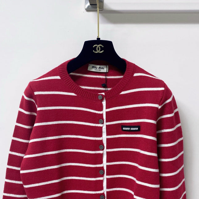 MIUMIU 26S CREWNECK KNIT CARDIGAN 1582