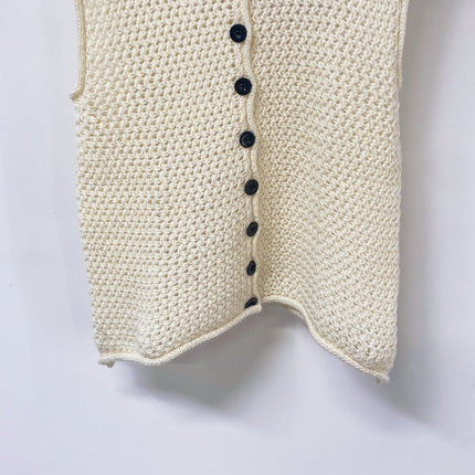 MIUMIU 26S HOODED OPEN-MESH KNIT VEST 1580