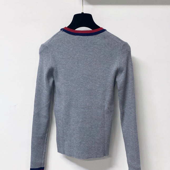 CHANEL 26S TRIM RIBBED KNIT TOP 1666
